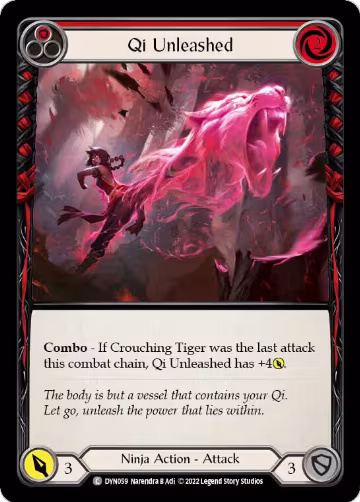 Qi Unleashed (Red) (DYN059), Dynasty — Flesh & Blood card price