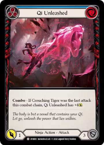 Qi Unleashed (Blue) (DYN061), Dynasty — Flesh & Blood card price