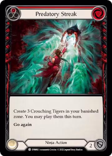 Predatory Streak (Red) (DYN062), Dynasty — Flesh & Blood card price