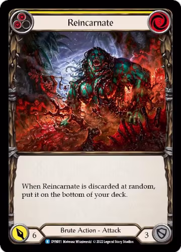 Reincarnate (Yellow) (DYN011), Dynasty — Flesh & Blood card price