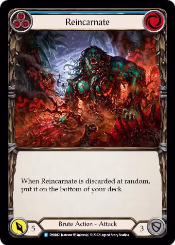 Reincarnate (Blue) (DYN012), Dynasty — Flesh & Blood card price