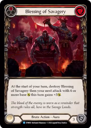 Blessing of Savagery (Red) (DYN013), Dynasty — Flesh & Blood card price