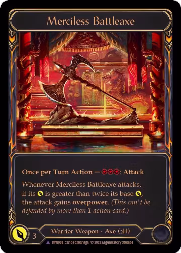 Merciless Battleaxe (Marvel) (DYN068), Dynasty — Flesh & Blood card price