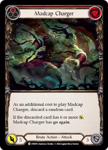 Madcap Charger (Red) (DYN016), Dynasty — Flesh & Blood card price