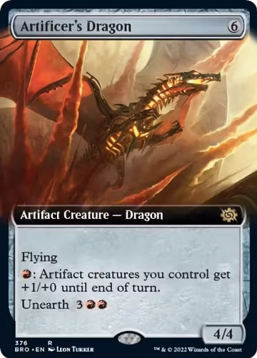 Artificer's Dragon (Extended Art) (376), The Brothers' War — Magic card price