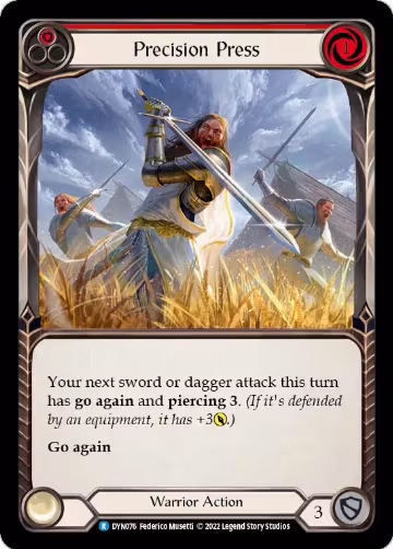 Precision Press (Red) (DYN076), Dynasty — Flesh & Blood card price