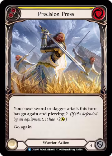 Precision Press (Yellow) (DYN077), Dynasty — Flesh & Blood card price