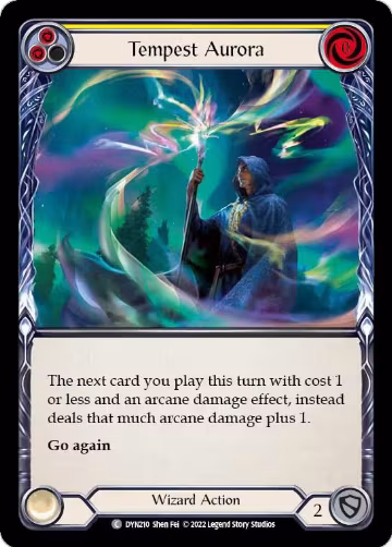 Tempest Aurora (Yellow) (DYN210), Dynasty — Flesh & Blood card price