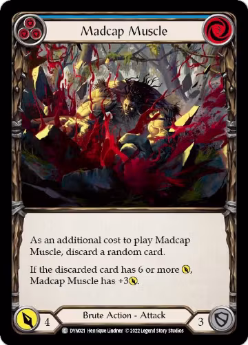 Madcap Muscle (Blue) (DYN021), Dynasty — Flesh & Blood card price