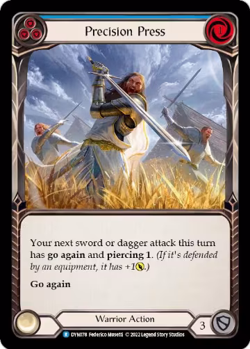Precision Press (Blue) (DYN078), Dynasty — Flesh & Blood card price