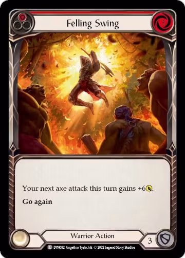 Felling Swing (Red) (DYN082), Dynasty — Flesh & Blood card price