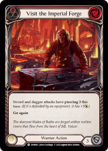 Visit the Imperial Forge (Red) (DYN085), Dynasty — Flesh & Blood card price