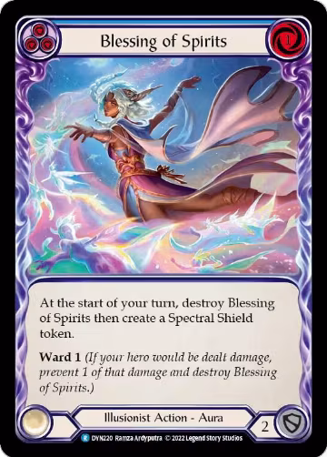 Blessing of Spirits (Blue) (DYN220), Dynasty — Flesh & Blood card price