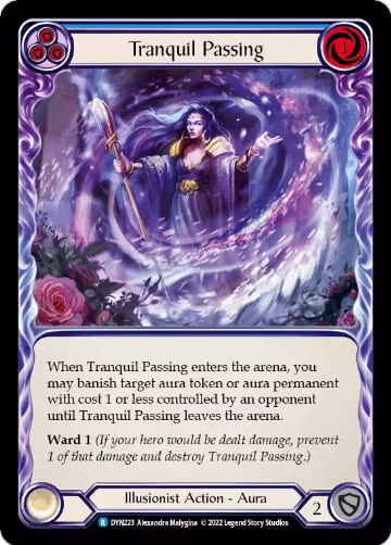 Tranquil Passing (Blue) (DYN223), Dynasty — Flesh & Blood card price