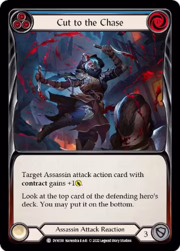 Cut to the Chase (Blue) (DYN150), Dynasty — Flesh & Blood card price