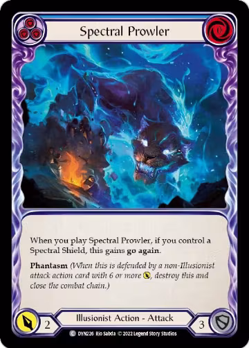 Spectral Prowler (Blue) (DYN226), Dynasty — Flesh & Blood card price