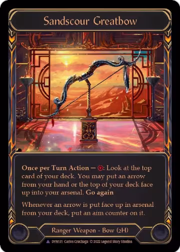 Sandscour Greatbow (Marvel) (DYN151), Dynasty — Flesh & Blood card price