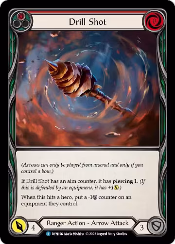 Drill Shot (Red) (DYN156), Dynasty — Flesh & Blood card price