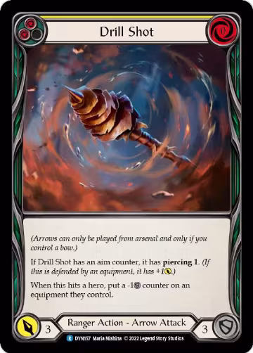 Drill Shot (Yellow) (DYN157), Dynasty — Flesh & Blood card price