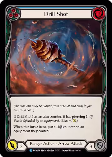 Drill Shot (Blue) (DYN158), Dynasty — Flesh & Blood card price