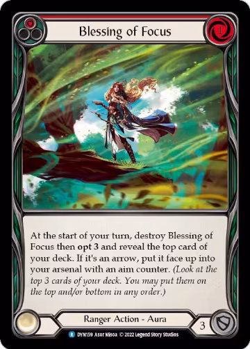 Blessing of Focus (Red) (DYN159), Dynasty — Flesh & Blood card price