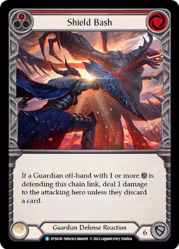 Shield Bash (Red) (DYN030), Dynasty — Flesh & Blood card price