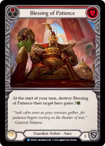 Blessing of Patience (Red) (DYN033), Dynasty — Flesh & Blood card price