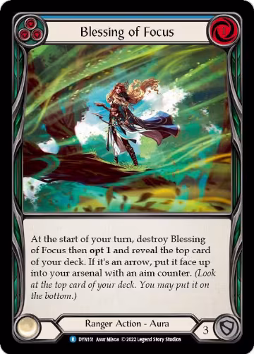 Blessing of Focus (Blue) (DYN161), Dynasty — Flesh & Blood card price