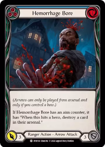 Hemorrhage Bore (Blue) (DYN164), Dynasty — Flesh & Blood card price
