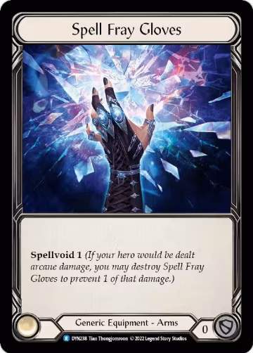 Spell Fray Gloves (DYN238), Dynasty — Flesh & Blood card price