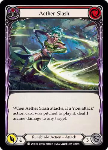 Aether Slash (Red) (DYN182), Dynasty — Flesh & Blood card price