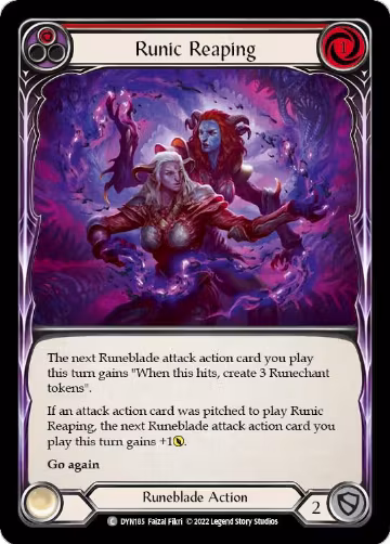 Runic Reaping (Red) (DYN185), Dynasty — Flesh & Blood card price