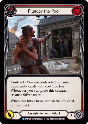 Plunder the Poor (Red) (DYN124), Dynasty — Flesh & Blood card price