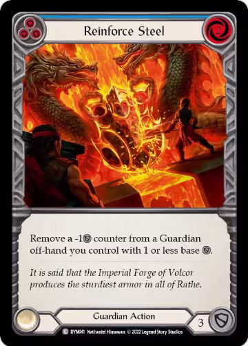 Reinforce Steel (Blue) (DYN041), Dynasty — Flesh & Blood card price