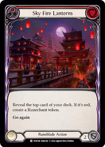 Sky Fire Lanterns (Red) (DYN188), Dynasty — Flesh & Blood card price