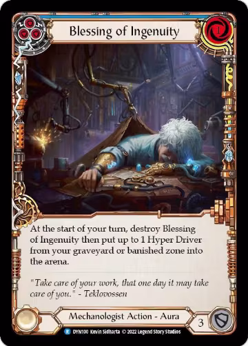 Blessing of Ingenuity (Blue) (DYN100), Dynasty — Flesh & Blood card price