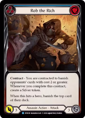 Rob the Rich (Blue) (DYN129), Dynasty — Flesh & Blood card price