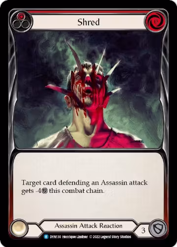 Shred (Red) (DYN130), Dynasty — Flesh & Blood card price