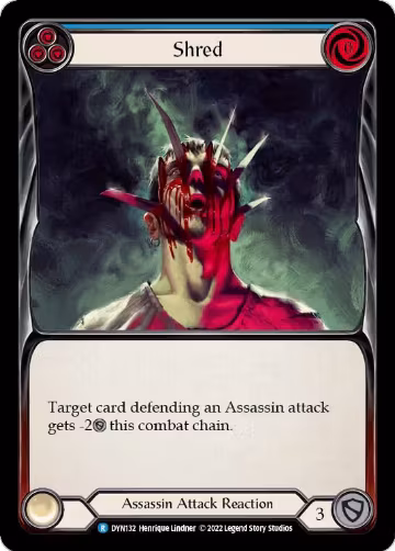 Shred (Blue) (DYN132), Dynasty — Flesh & Blood card price