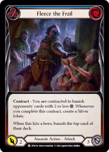 Fleece the Frail (Blue) (DYN138), Dynasty — Flesh & Blood card price