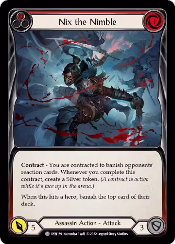 Nix the Nimble (Red) (DYN139), Dynasty — Flesh & Blood card price
