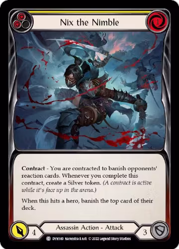 Nix the Nimble (Yellow) (DYN140), Dynasty — Flesh & Blood card price