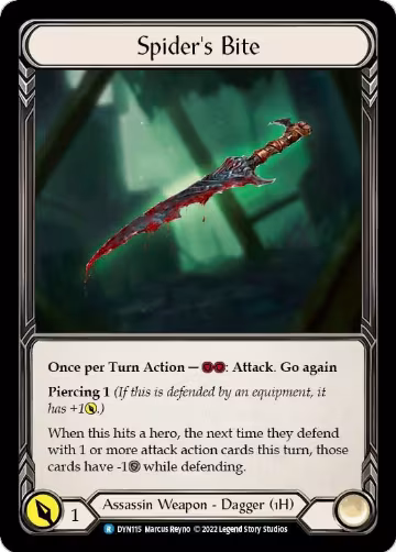 Spider's Bite (115) (DYN115), Dynasty — Flesh & Blood card price