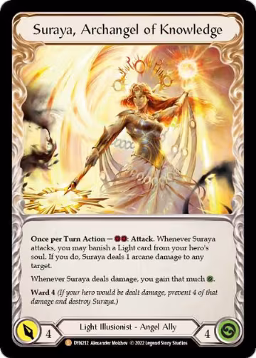 Invoke Suraya // Suraya, Archangel of Knowledge (DYN212), Dynasty — Flesh & Blood card price