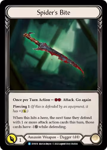 Spider's Bite (116) (DYN116), Dynasty — Flesh & Blood card price