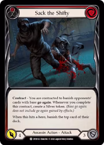 Sack the Shifty (Red) (DYN142), Dynasty — Flesh & Blood card price