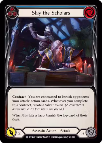 Slay the Scholars (Blue) (DYN147), Dynasty — Flesh & Blood card price