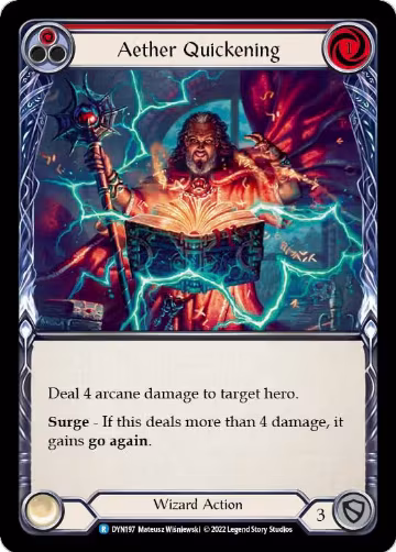 Aether Quickening (Red) (DYN197), Dynasty — Flesh & Blood card price