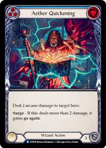 Aether Quickening (Blue) (DYN199), Dynasty — Flesh & Blood card price