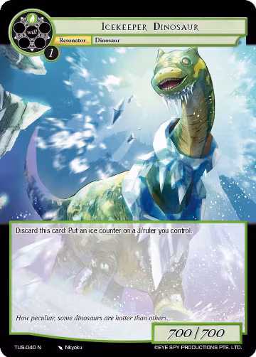 Icekeeper Dinosaur (TUS-040 N), The Underworld of Secrets — Force of Will card price